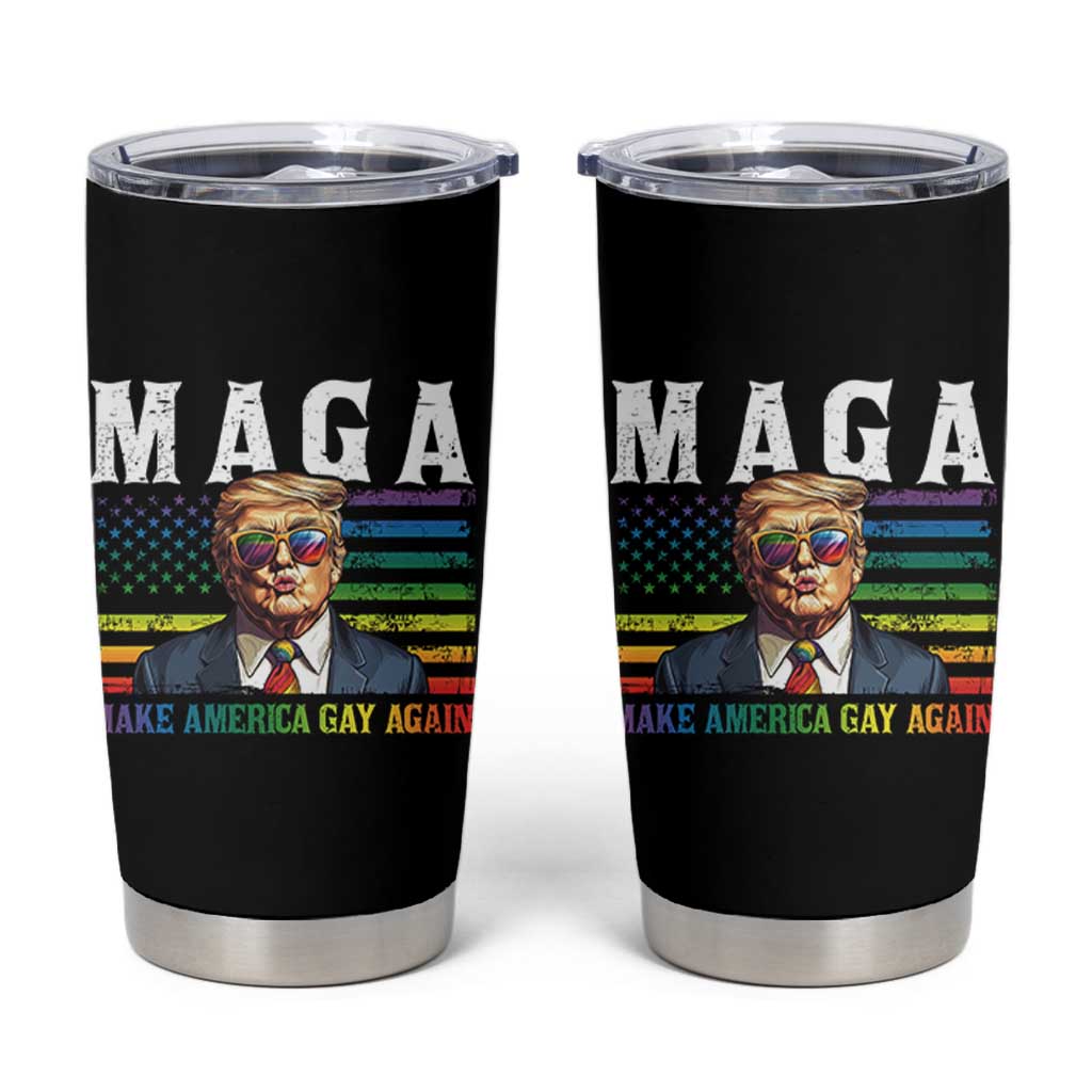 Make America Gay Again Tumbler Cup LGBTQ Political Satire