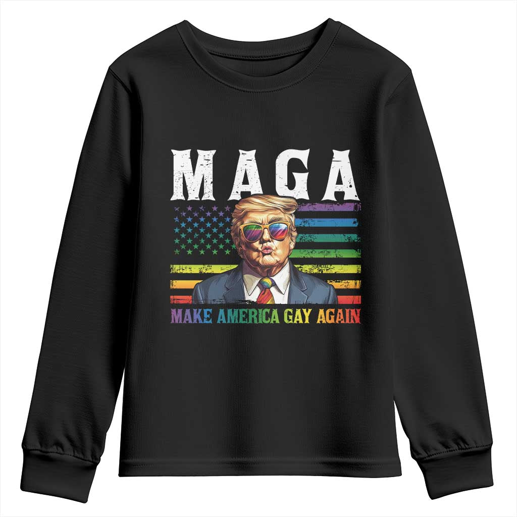 Make America Gay Again Youth Sweatshirt LGBTQ Political Satire