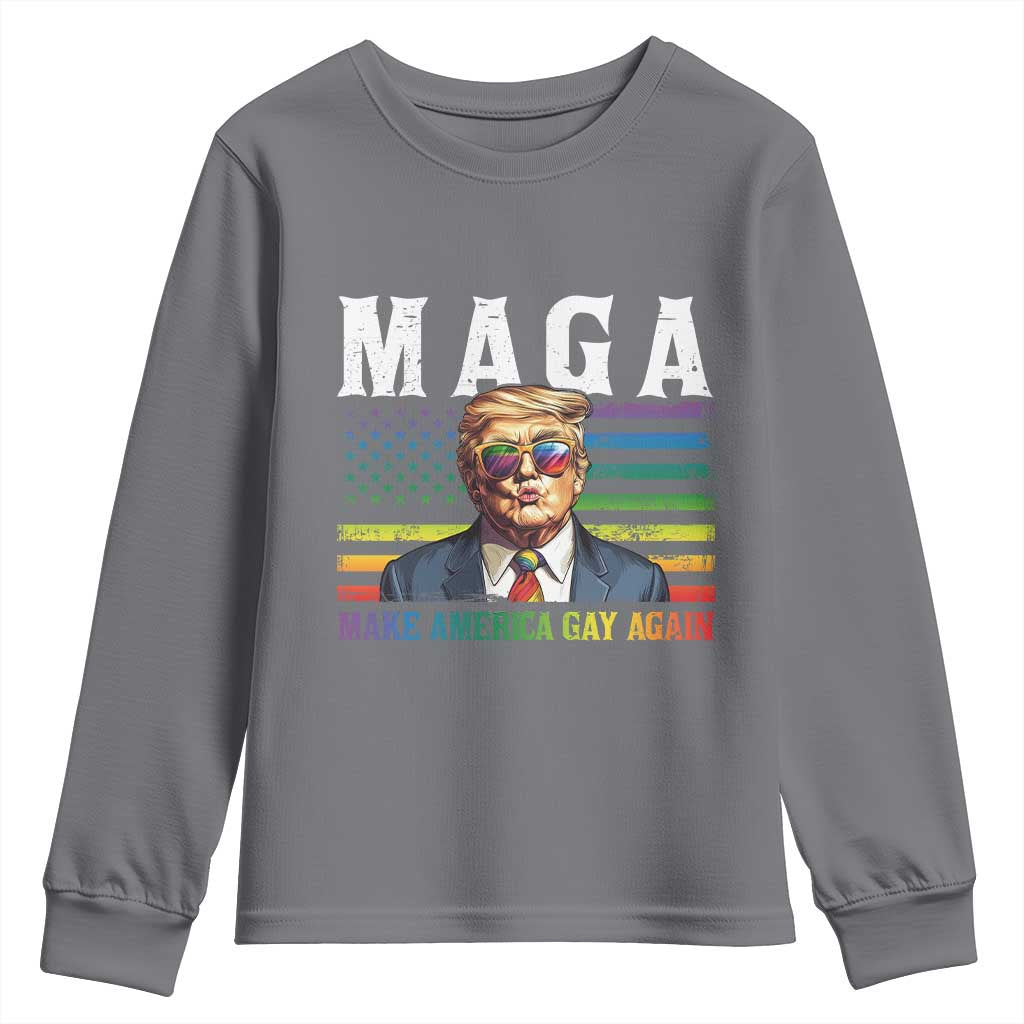 Make America Gay Again Youth Sweatshirt LGBTQ Political Satire