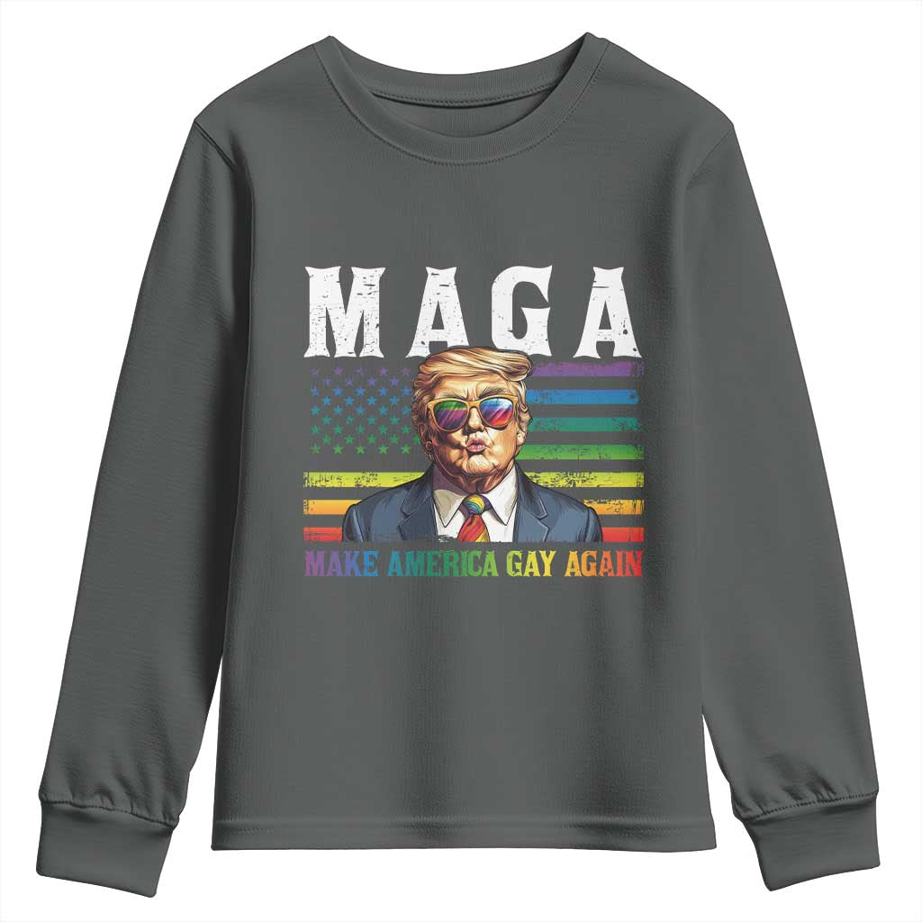 Make America Gay Again Youth Sweatshirt LGBTQ Political Satire