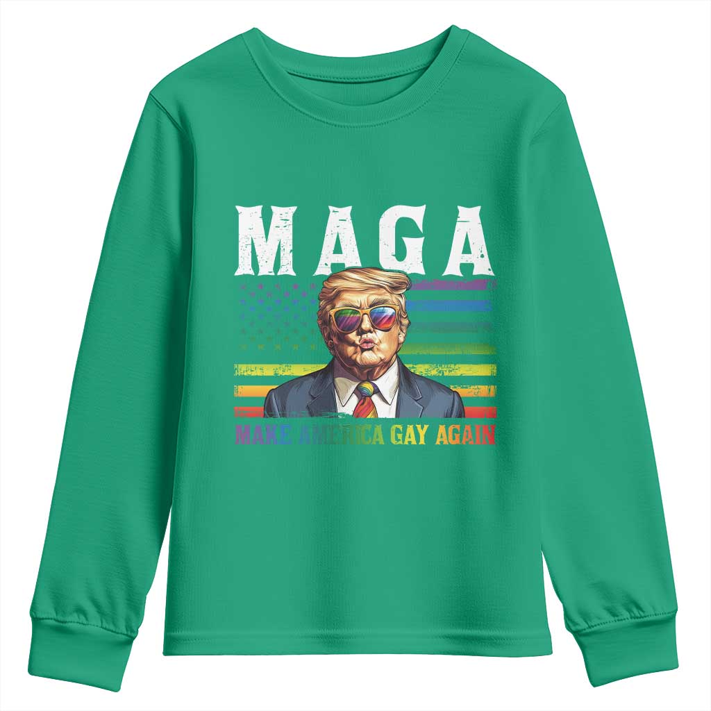 Make America Gay Again Youth Sweatshirt LGBTQ Political Satire