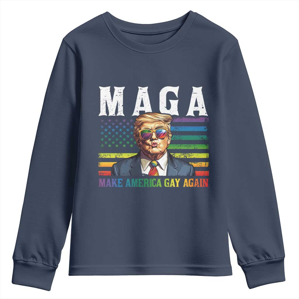 Make America Gay Again Youth Sweatshirt LGBTQ Political Satire