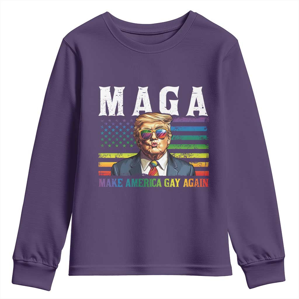 Make America Gay Again Youth Sweatshirt LGBTQ Political Satire