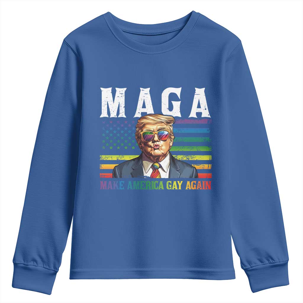 Make America Gay Again Youth Sweatshirt LGBTQ Political Satire