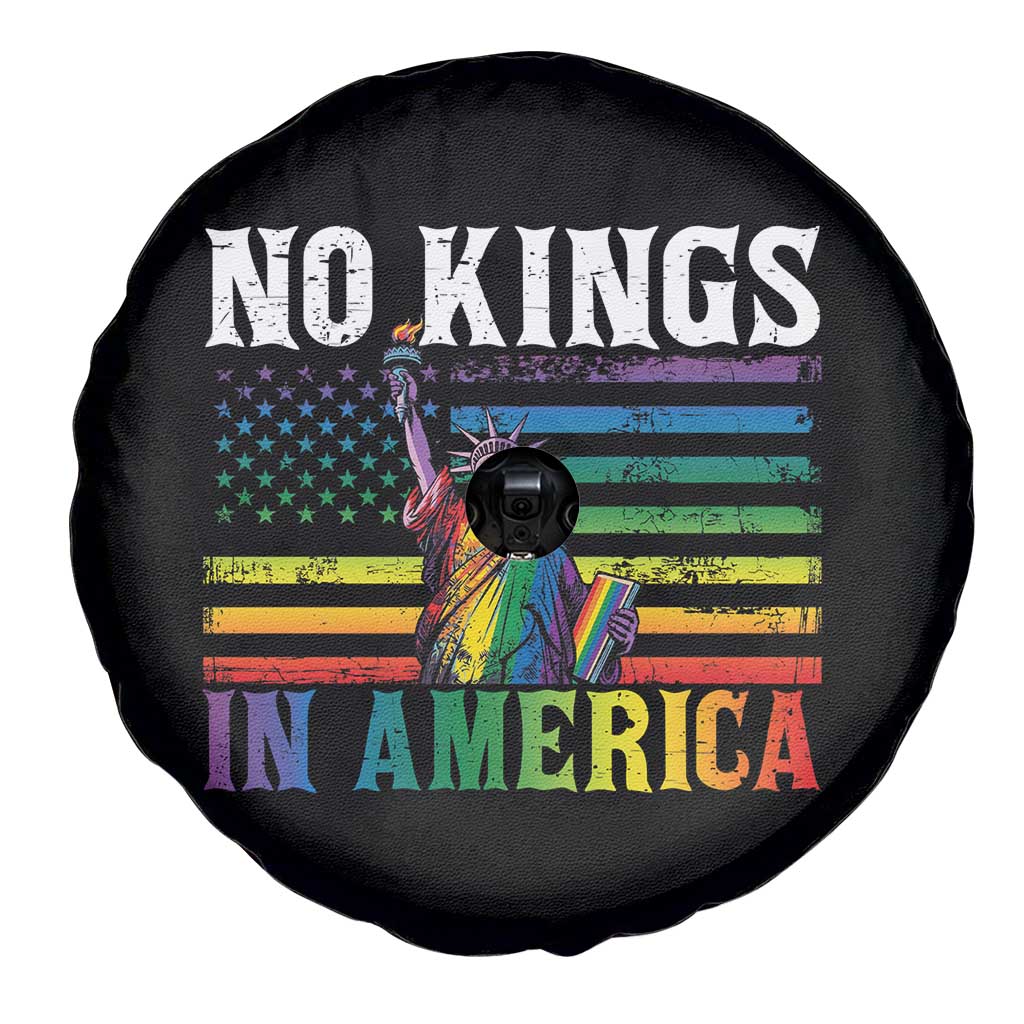 No Kings In America LGBT Pride Spare Tire Cover Anti Authoritarian Political