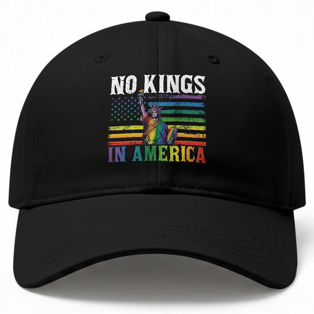 No Kings In America LGBT Pride Baseball Cap Anti Authoritarian Political