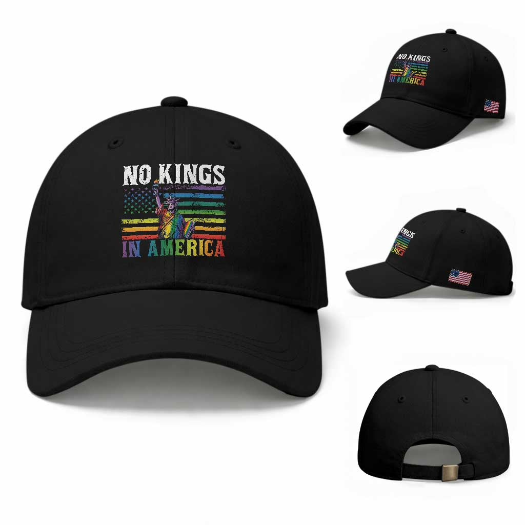 No Kings In America LGBT Pride Baseball Cap Anti Authoritarian Political