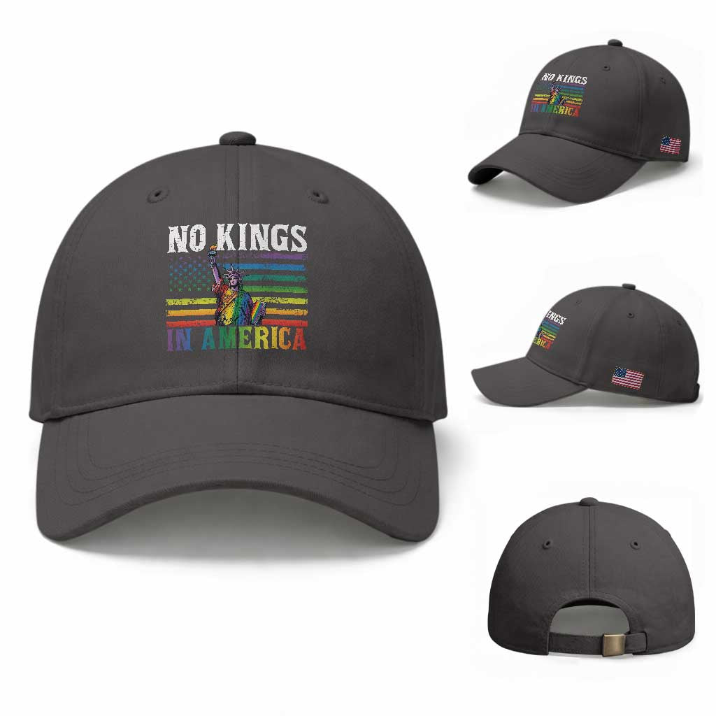 No Kings In America LGBT Pride Baseball Cap Anti Authoritarian Political