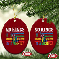 No Kings In America LGBT Pride Ceramic Ornament Anti Authoritarian Political