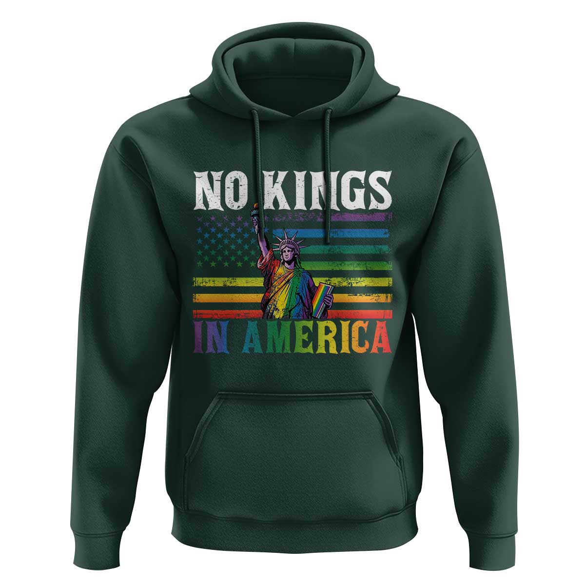 No Kings In America LGBT Pride Hoodie Anti Authoritarian Political