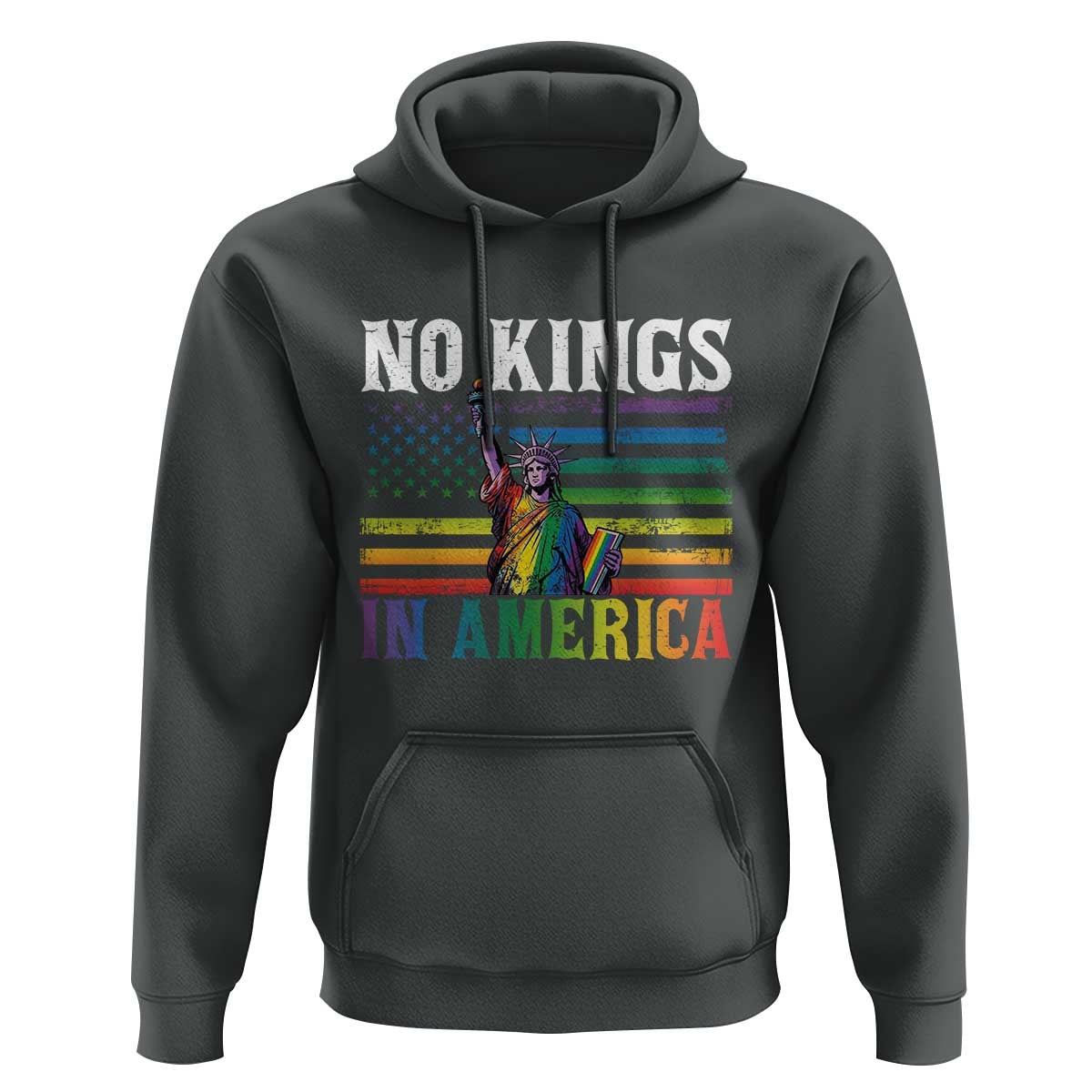 No Kings In America LGBT Pride Hoodie Anti Authoritarian Political