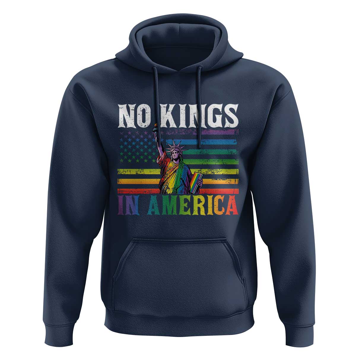 No Kings In America LGBT Pride Hoodie Anti Authoritarian Political