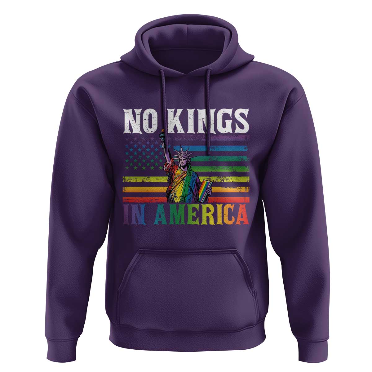 No Kings In America LGBT Pride Hoodie Anti Authoritarian Political