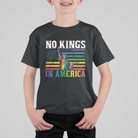 No Kings In America LGBT Pride T Shirt For Kid Anti Authoritarian Political