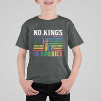No Kings In America LGBT Pride T Shirt For Kid Anti Authoritarian Political