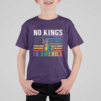 No Kings In America LGBT Pride T Shirt For Kid Anti Authoritarian Political