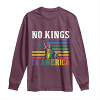 No Kings In America LGBT Pride Long Sleeve Shirt Anti Authoritarian Political