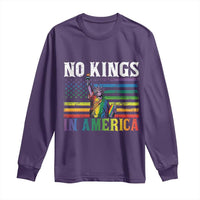 No Kings In America LGBT Pride Long Sleeve Shirt Anti Authoritarian Political