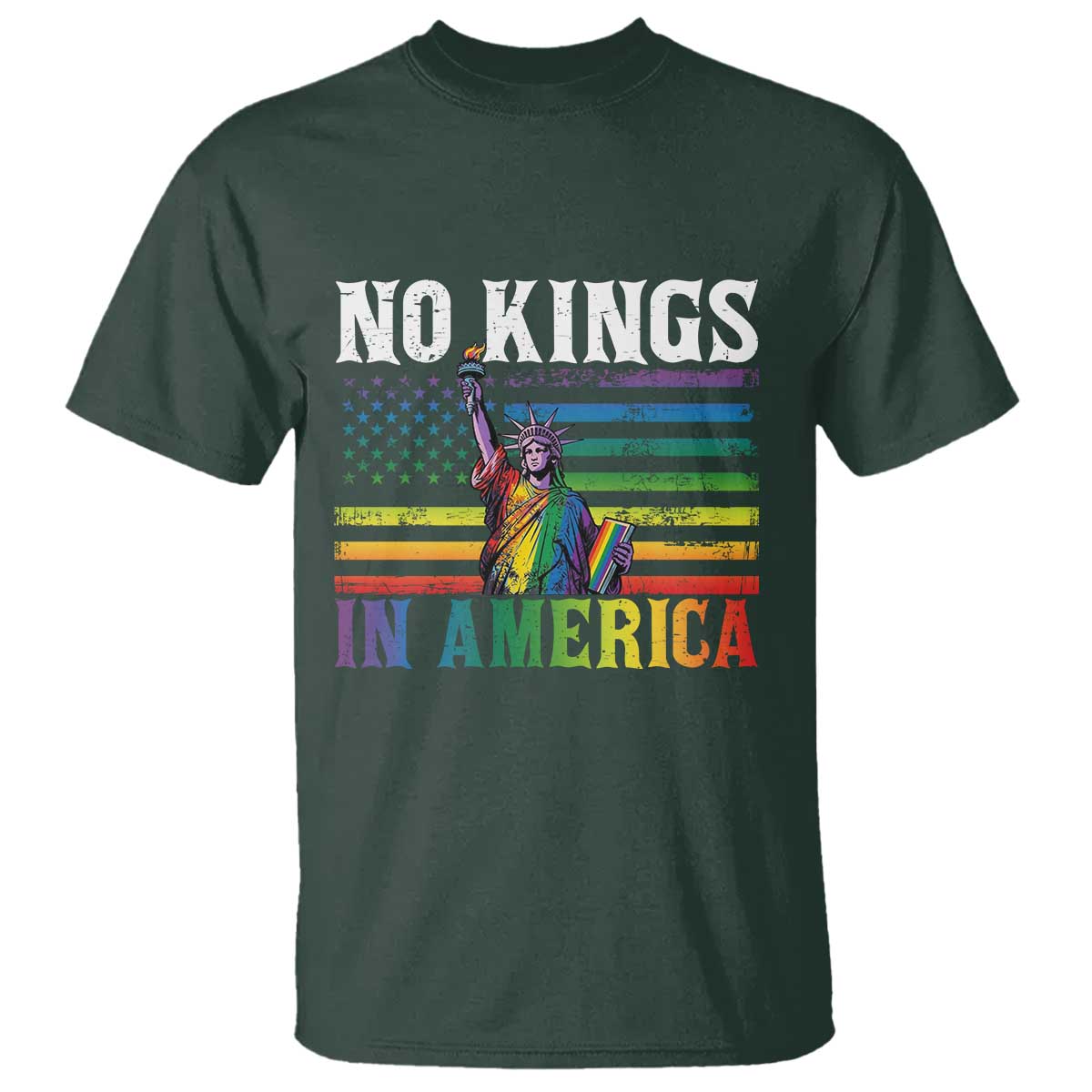No Kings In America LGBT Pride T Shirt Anti Authoritarian Political