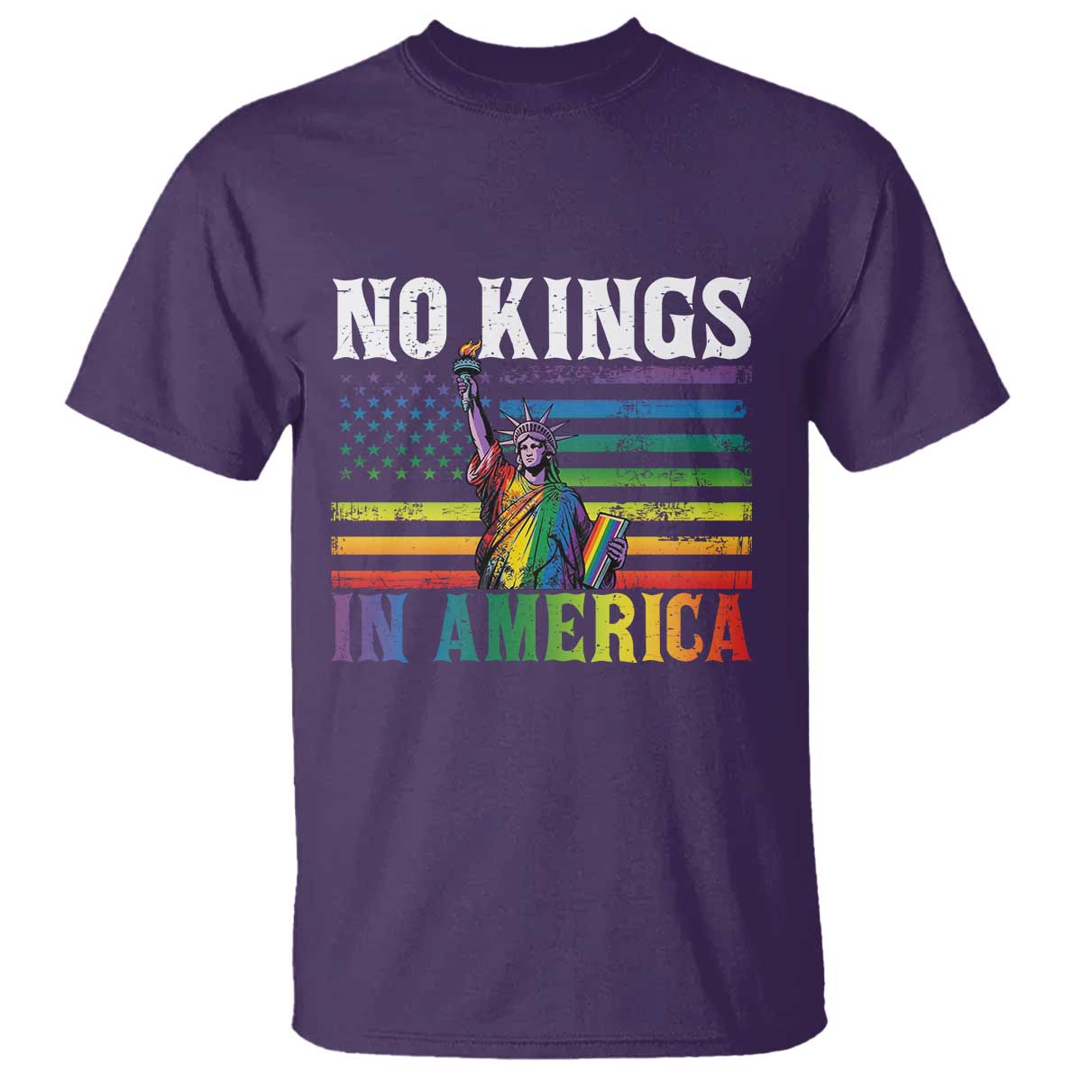 No Kings In America LGBT Pride T Shirt Anti Authoritarian Political