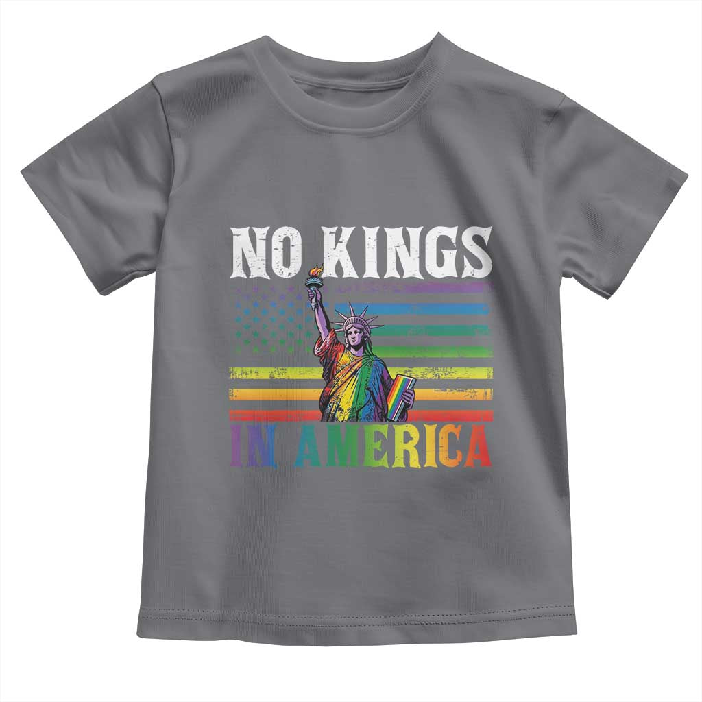 No Kings In America LGBT Pride Toddler T Shirt Anti Authoritarian Political