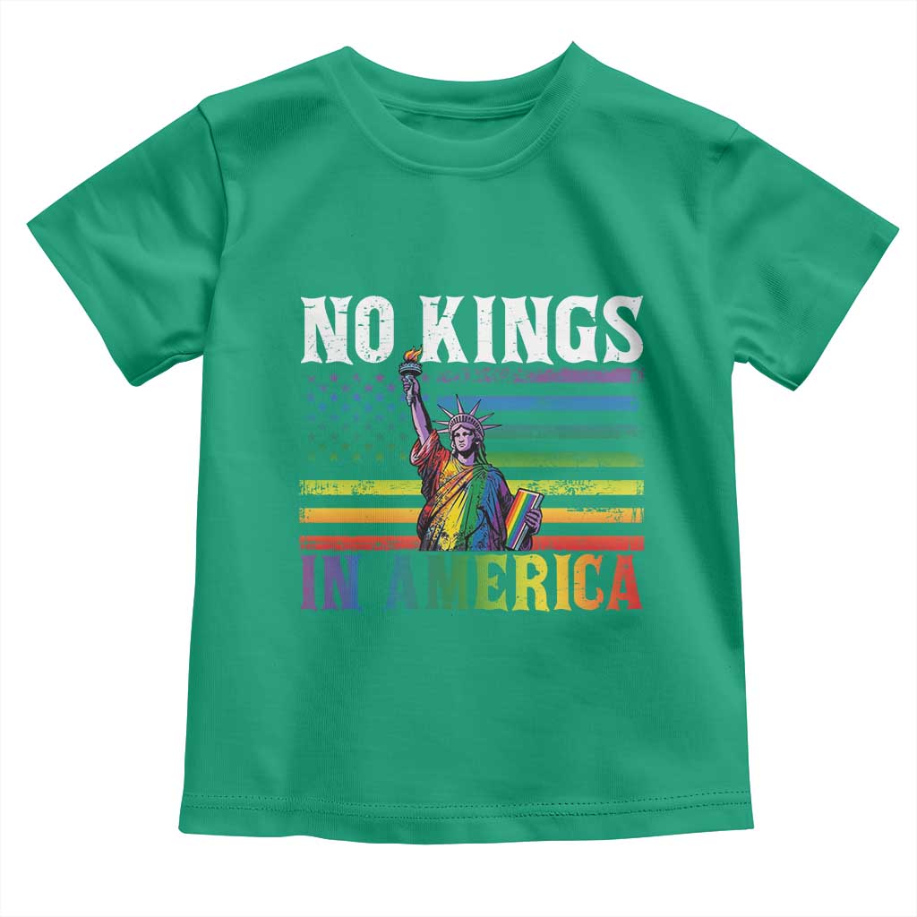 No Kings In America LGBT Pride Toddler T Shirt Anti Authoritarian Political