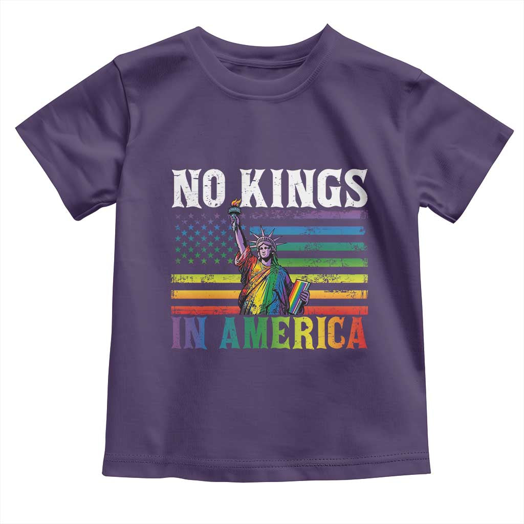 No Kings In America LGBT Pride Toddler T Shirt Anti Authoritarian Political