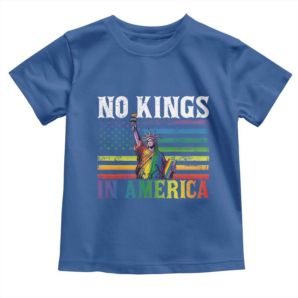 No Kings In America LGBT Pride Toddler T Shirt Anti Authoritarian Political