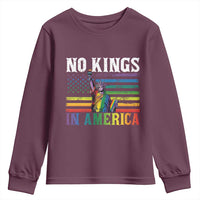 No Kings In America LGBT Pride Youth Sweatshirt Anti Authoritarian Political