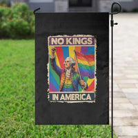 Funny Patriotic LGBT Graphic Garden Flag No Kings In America