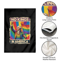 Funny Patriotic LGBT Graphic Garden Flag No Kings In America