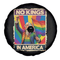 Funny Patriotic LGBT Graphic Spare Tire Cover No Kings In America