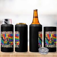 Funny Patriotic LGBT Graphic 4 in 1 Can Cooler Tumbler No Kings In America