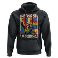 Funny Patriotic LGBT Graphic Hoodie No Kings In America