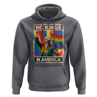 Funny Patriotic LGBT Graphic Hoodie No Kings In America