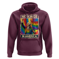 Funny Patriotic LGBT Graphic Hoodie No Kings In America