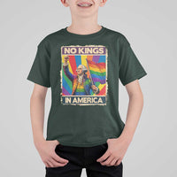 Funny Patriotic LGBT Graphic T Shirt For Kid No Kings In America