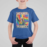 Funny Patriotic LGBT Graphic T Shirt For Kid No Kings In America