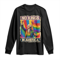 Funny Patriotic LGBT Graphic Long Sleeve Shirt No Kings In America