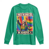 Funny Patriotic LGBT Graphic Long Sleeve Shirt No Kings In America