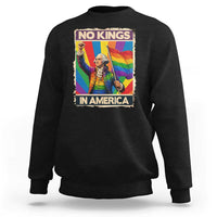 Funny Patriotic LGBT Graphic Sweatshirt No Kings In America
