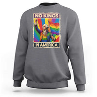 Funny Patriotic LGBT Graphic Sweatshirt No Kings In America
