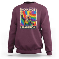 Funny Patriotic LGBT Graphic Sweatshirt No Kings In America
