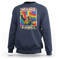 Funny Patriotic LGBT Graphic Sweatshirt No Kings In America