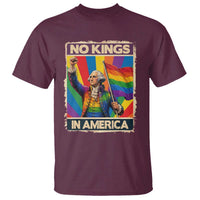 Funny Patriotic LGBT Graphic T Shirt No Kings In America