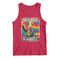 Funny Patriotic LGBT Graphic Tank Top No Kings In America