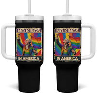 Funny Patriotic LGBT Graphic Tumbler With Handle No Kings In America