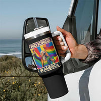 Funny Patriotic LGBT Graphic Tumbler With Handle No Kings In America