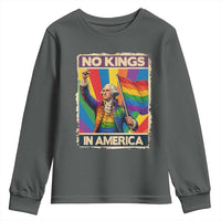 Funny Patriotic LGBT Graphic Youth Sweatshirt No Kings In America