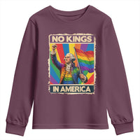 Funny Patriotic LGBT Graphic Youth Sweatshirt No Kings In America